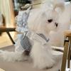 Cotton Pet Suspender Skirt Traction Buckle Breathable Cat Dog Princess Dresses Grid Pastoral Style Two Leg Dress Clothes