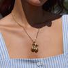 Light Luxury High-end 18k Cherry Necklace Collarbone Chain Jewelry for Women