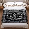 Tree of Life Theme Soft Blanket Personalized Custom Name Text Print Warm Blanket Home Sofa Bedroom Decor