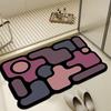Colorful Puzzle Floor Mat Absorbent Bathroom Rug Non-Slip Bath Mat Decorative Door Mat for Entrance Kitchen Shower Bathtub