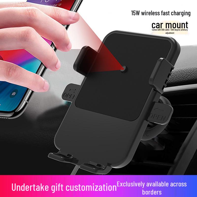 Fast Charging Car Wireless Charger & Air Vent Phone Holder (15W)