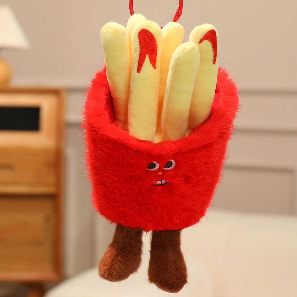 Plush Hamburger Keychain With Pp Cotton Filling For Kids And Teens