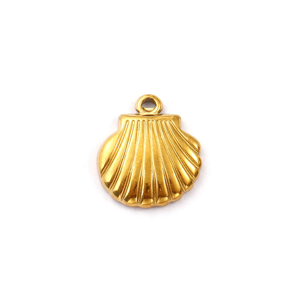 2 Piece 304 Stainless Steel Ocean Charms Shell Pendants For DIY Necklace Earrings Jewelry Making Findings