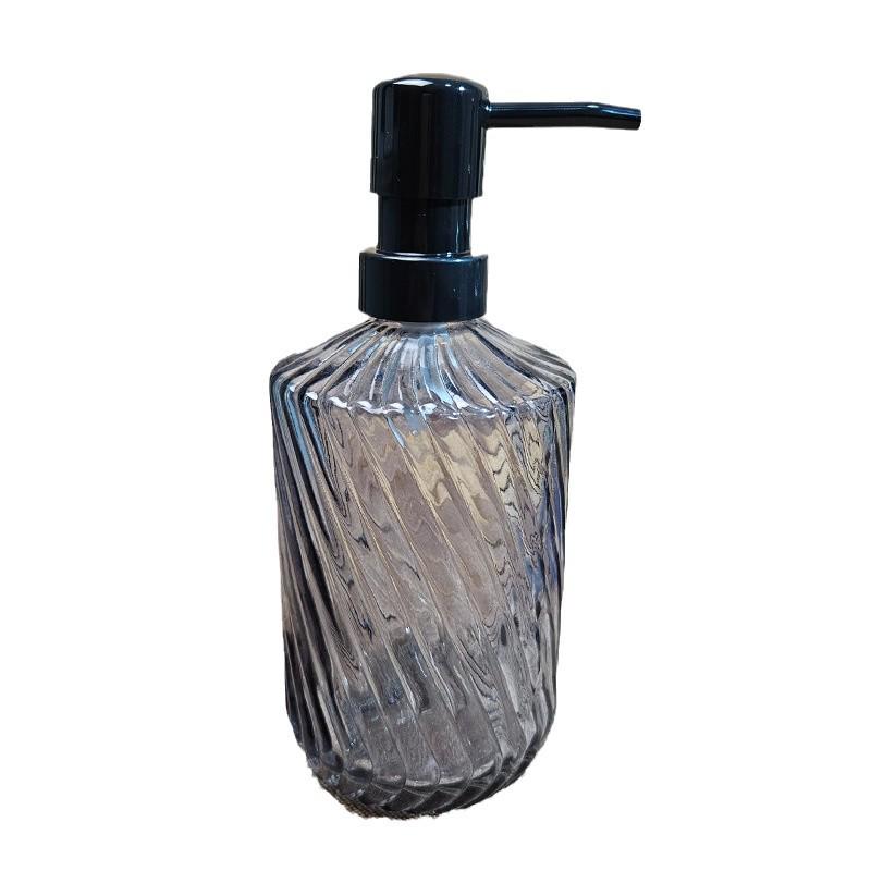 Duschgel- und Shampoo-Spenderflasche aus Twill-Glas, einteilig
