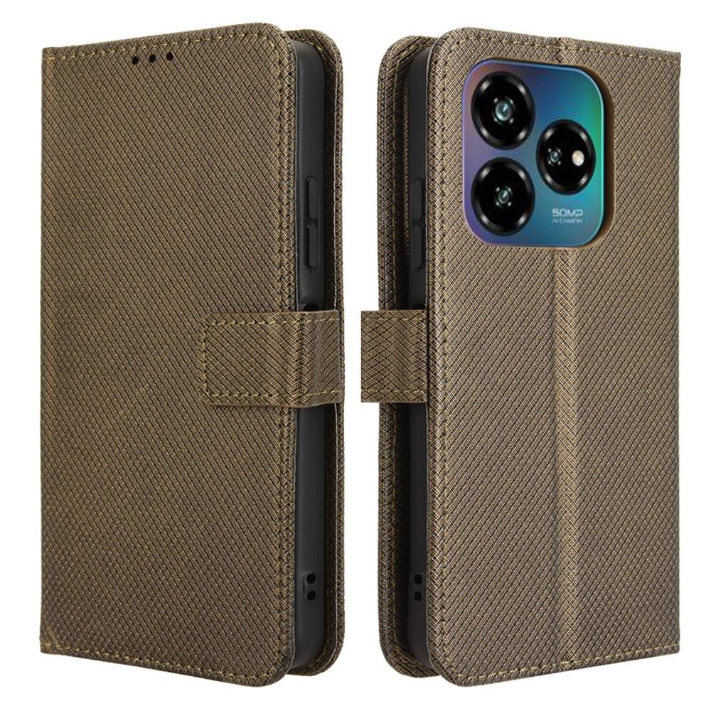 For ZTE nubia V60 Design/Blade V60 Design Case PU Leather Diamond Texture Wallet Phone Cover