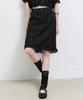 Nigaennikol Pin Stripe Flare Skirt_Black