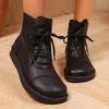 Fashion Retro Side Zip Brown Ankle Boots Women 2025 Winter Vintage Soft Sole Black Boots Comfort Light Weight Non Slip Mom's Shoes
