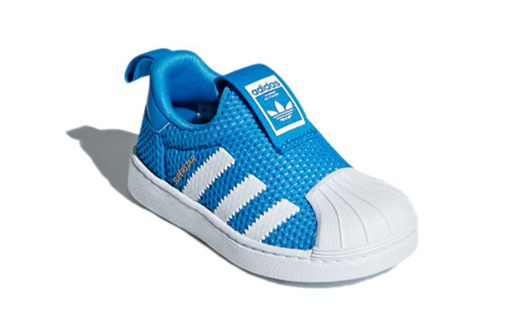Adidas Originals Superstar Collection 360 I Breathable Low top Toddler Shoes Blue White Infant And Toddler B37252