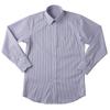 HITOYOSHI Easy Care Shirt Long Sleeve 10 Sizes Hitoyoshi Dress Shirt Cotton LB-B3 [Button Down/Blue Stripe/40-82] Men's 100%