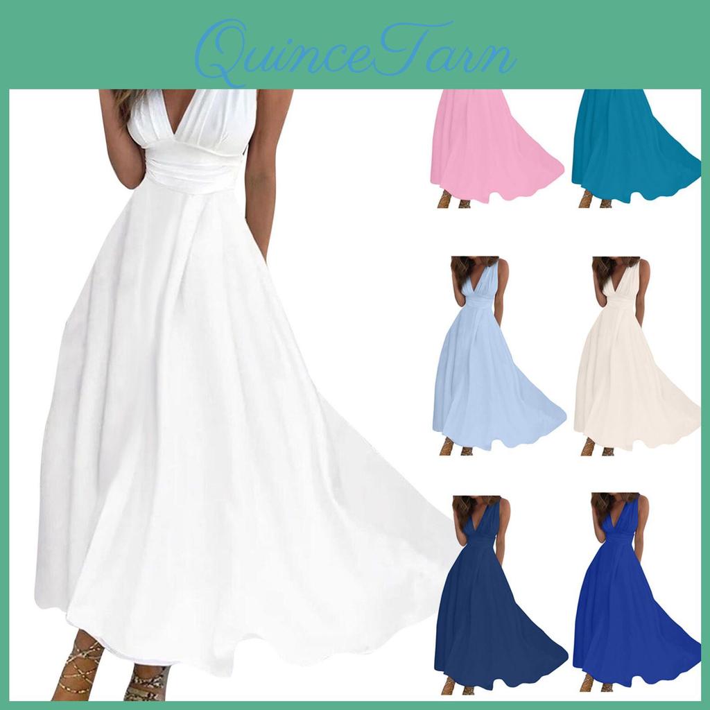 Dress Womens Long Maxi Dress Casual Dress Swing Dress A Line Dress Floral Fashion Streetwear Outdoor Daily Date Print Sleeveless V Neck Dress