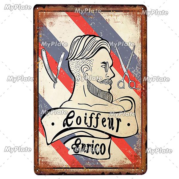 Barber Rules Metal Sign Tin Sign Vintage Decor Room Decoration Metal Plaque Man Cave Bar Sign Poster Home Decor