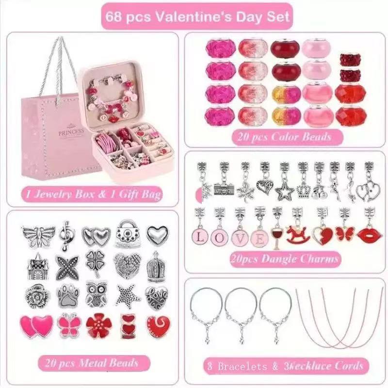 DIY Handmade Crystal Bead Bracelet Set for Kids - Jewelry Craft Kit & Festival Gift