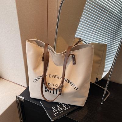 Große Kapazität Einkaufstasche Damen Umhängetasche Brief Print Handtasche