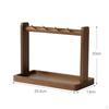 Valet Tray with Hanging Rod Walnut Key Organizer Holder Stand MultiFunction Wooden