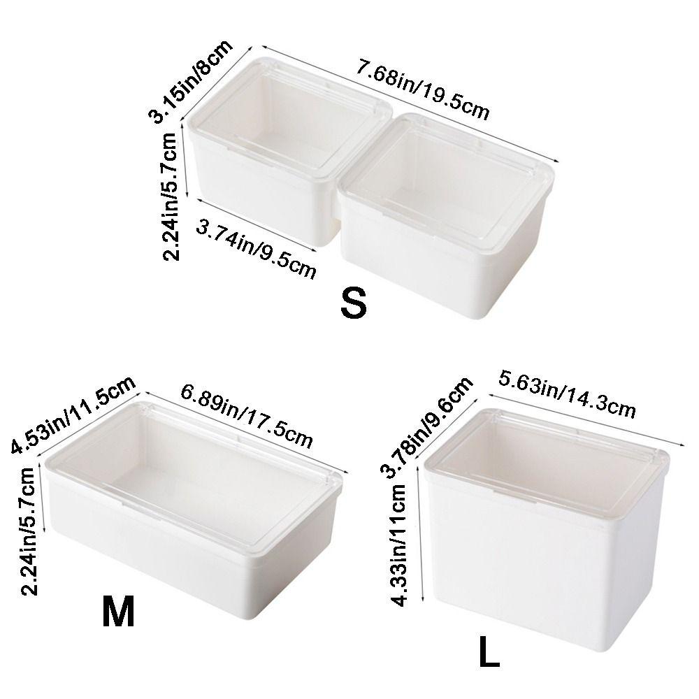 Dust-proof Double-Open Storage Box Flip Cover Small Item Tidy Container  Stationery