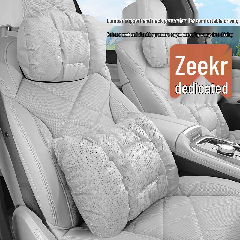 Applicable Zeekr Car Headrest Lumbar Support Neck Pillow: 001/9X/7X/009/007/MIX Nappa Leather Protection.