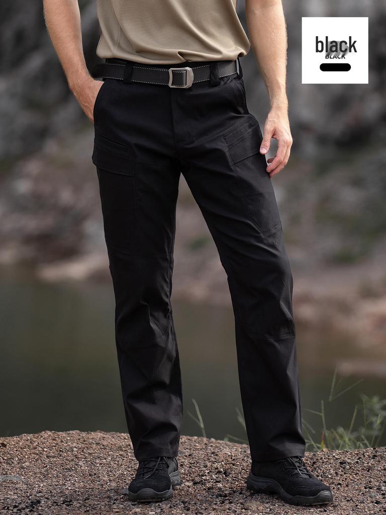 Free Soldier Men's Tactical Cargo Pants: Stretch, Plaid, Multi-Pocket, Wear-Resistant Outdoor Wear