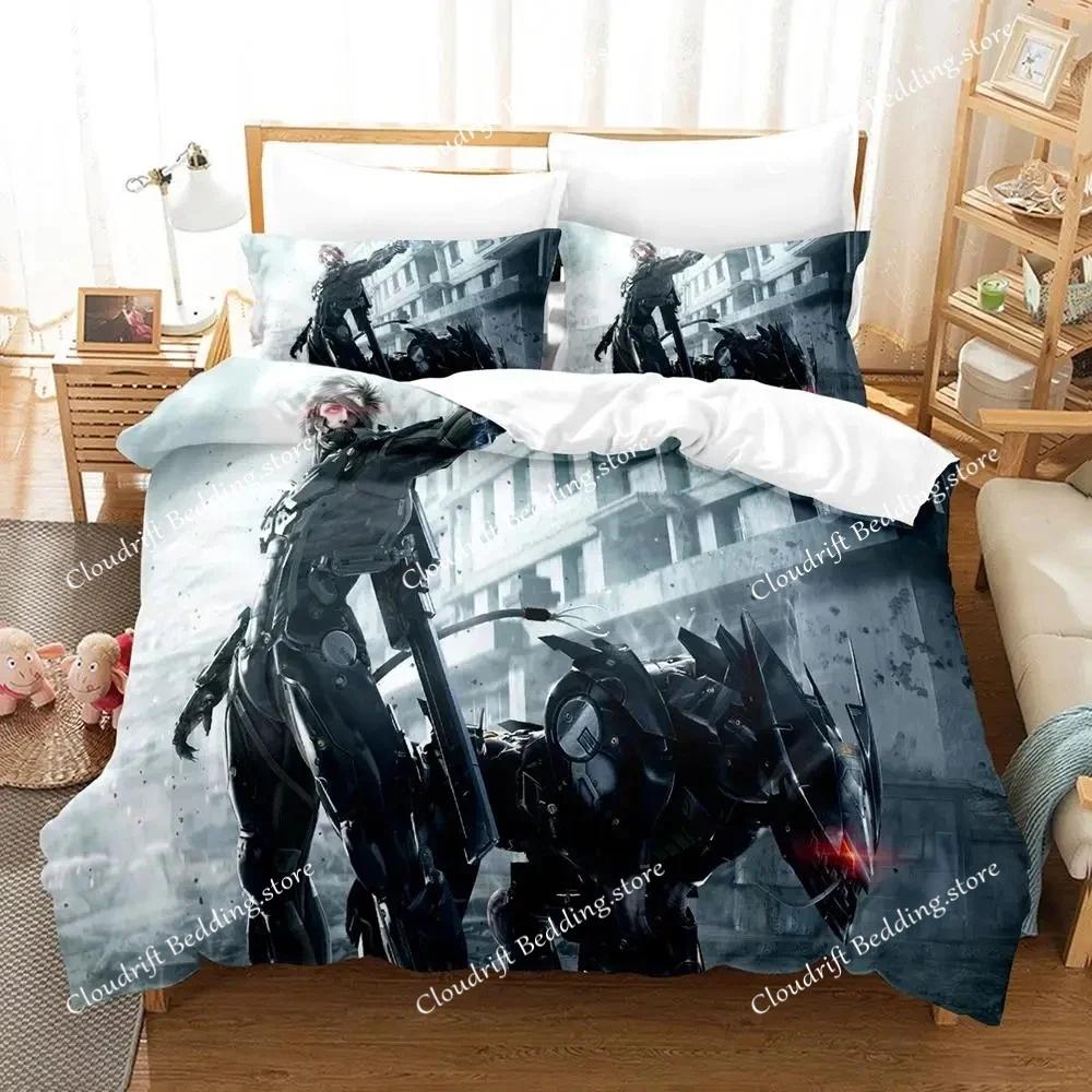 Spiel Metal Gear Rising Revengeance Bettwäsche-Set Bettbezug Bett-Set Steppdeckenbezug Kissenbezug Steppdecke King Queen Size Jungen Erwachsene