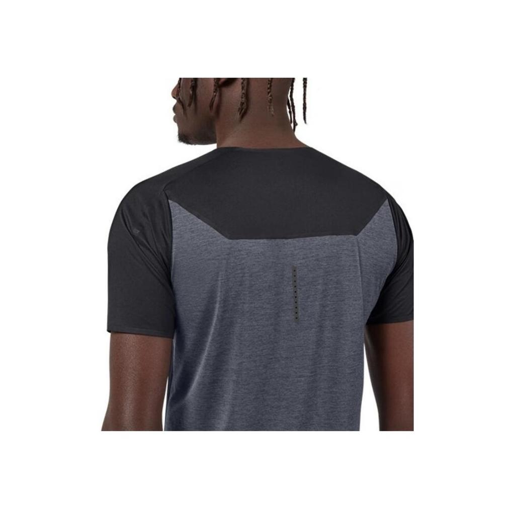 On Color Block High Performance Running Sports Crew Neck Short Sleeve T-Shirt Men Tops Black Dark-Gray 102.00289