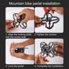 "Self-Locking Bike Pedals Quick Release for MTB/Road Bike, Lock Shoe Conversion Flat Pedals Cycling Accessories (Universal Fit)"