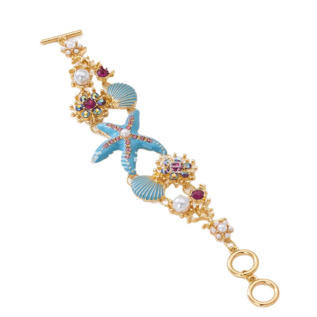 Beach Vacation Style, Ocean Starfish, Shell Bracelet, Female Bohemian Feng Shui Jewelry, Spring And Summer Tide