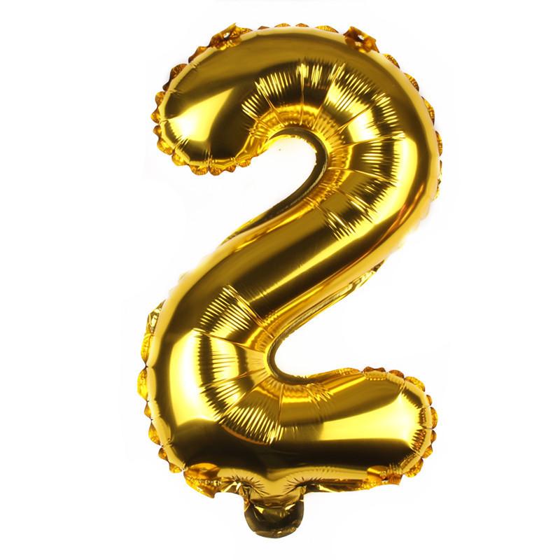 16-Inch Us Version Of Thin Body Digital Birthday Party Decoration Props Decoration Aluminum Film Balloon Digital