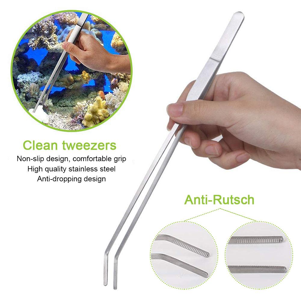 Aquarium Accessories Hard Stainless Steel Aquarium Tool Scissor Tweezers Plants Wave Scissors Fish Tank Shovels Cleaner Supplies