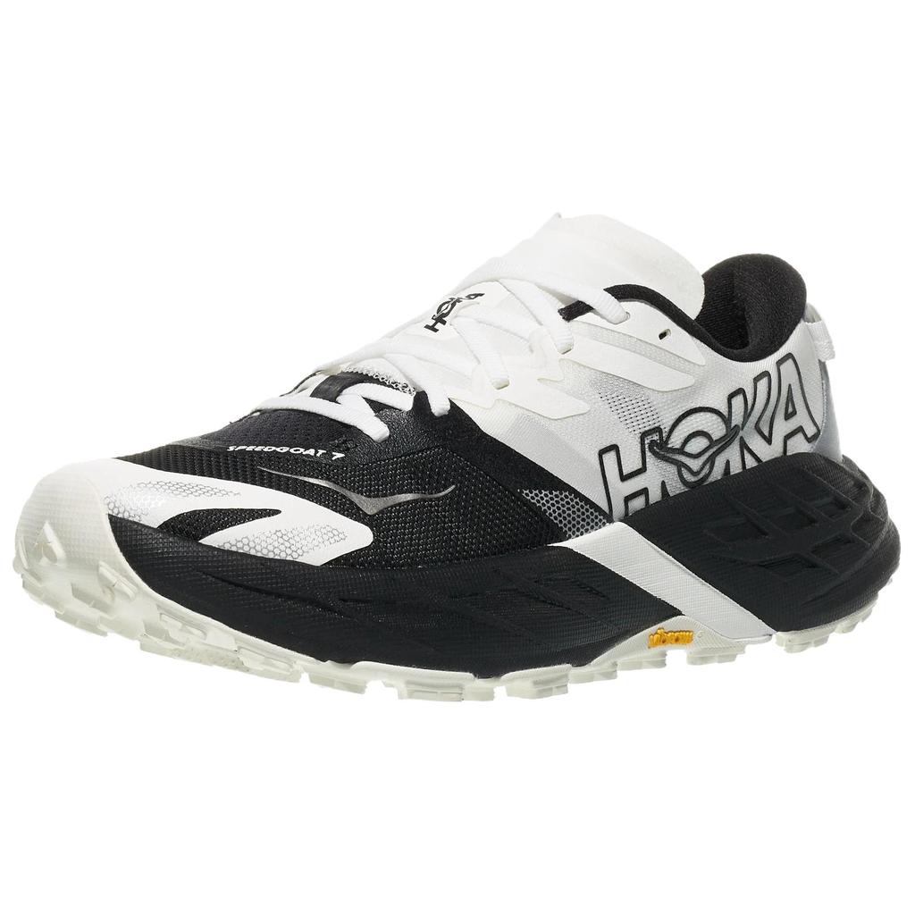 HOKA One One SPEEDGOAT 7 Trail Running Shoes Women's Black White 1171929-BWHT