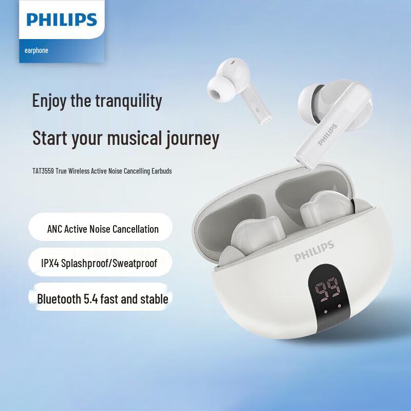 

Philips TAT3559 True Wireless Bluetooth Earbuds