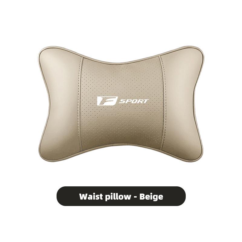 Car Leather Headrest Seat Waist Cushion Lumbar Pillow For Lexus F-SPORT ES RX NX LS UX LM LX GX LC RZ IS CT GS RC HS SC TX LBX