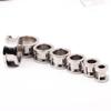 Black & Silver Electroplated Titanium Steel Ear Expander (1.2-25mm) Piercing Jewelry