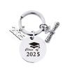 Stainless Steel Keychain for 2025 Graduation - University & High School Senior Gift in European and American Style