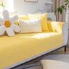 Cotton Sofa Cushion Four Seasons Universal Seat Cushions Cover Cloth Simple Modern Non-Slip Seat Cushion Fabric 100% Cotton Sofa Cover Cover