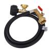 3FT Gas Refill Adapter Hose with Gauge and Valve 350PSI High Pressure QCC1 Connector 1lb To 20lb