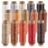150D Leather Thread 450m Leather Thread Pack of 15 Flat Leather Yarn Waxed Bookbinding Yarn for Leather Crafts DIY and Repairs