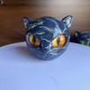 Creative Black Cat Resin Crafts Home Courtyard Garden Decoration Cute Handmade Desktop Decoration Small Ornaments Birthday Gifts