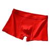 Men's Red Cotton Boxer Shorts - Lightweight, Plain, Breathable, Summer Fit