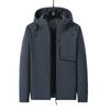New Men's Spring and Autumn Thickened Warm Jacket Casual Versatile Hooded Jacket