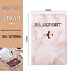 Marble Pattern Passport Holder with Ticket Clip and Custom Logo