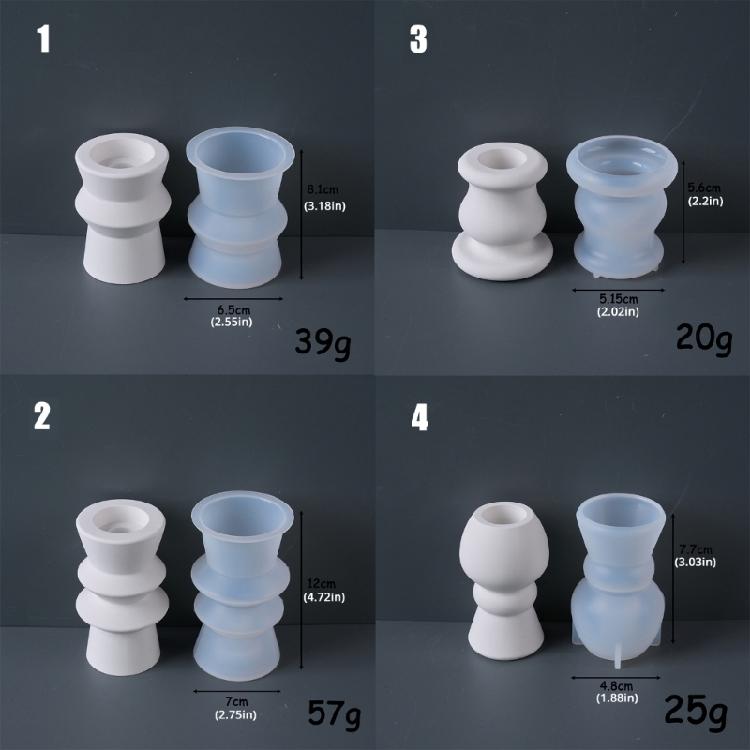 Nordics Style Candle Holder Silicone Molds Roman Pillar Candlestick Mould Craft Supplies Casting Molds