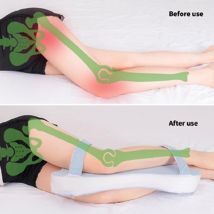 Ergonomic Leg Spacer Pillow For Side Sleepers Pressure Relief Memory Foam Removable Washable Cover