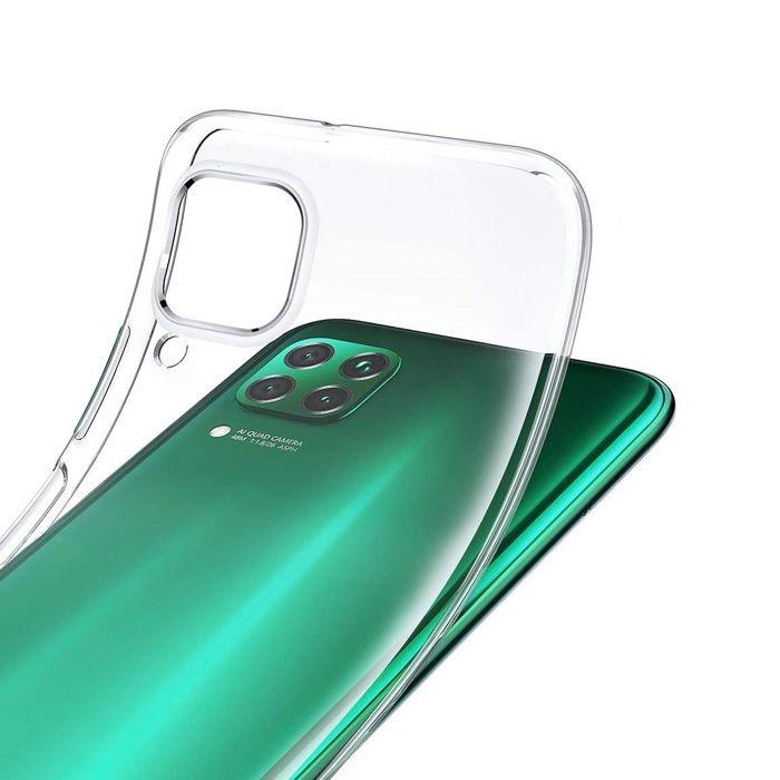 Case and Neck Strap for Huawei P40 LITE - Transparent Soft TPU Adjustable Black Cord Phonillico®