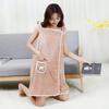 130x80CM Shower Skirt Soft Absorbent Fast Drying Coral Fleece Sling Bath Skirt Multi-function Women Chest Wrap Wearable Towel