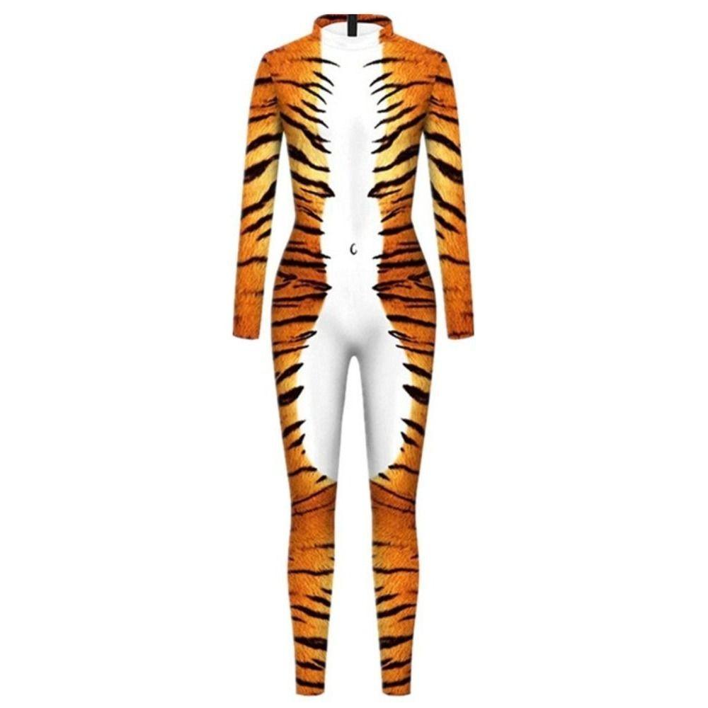 Dress Up Funny Adult Bodysuits Leopard Animal Cosplay Costume Cute Halloween Party Jumpsuit  Club