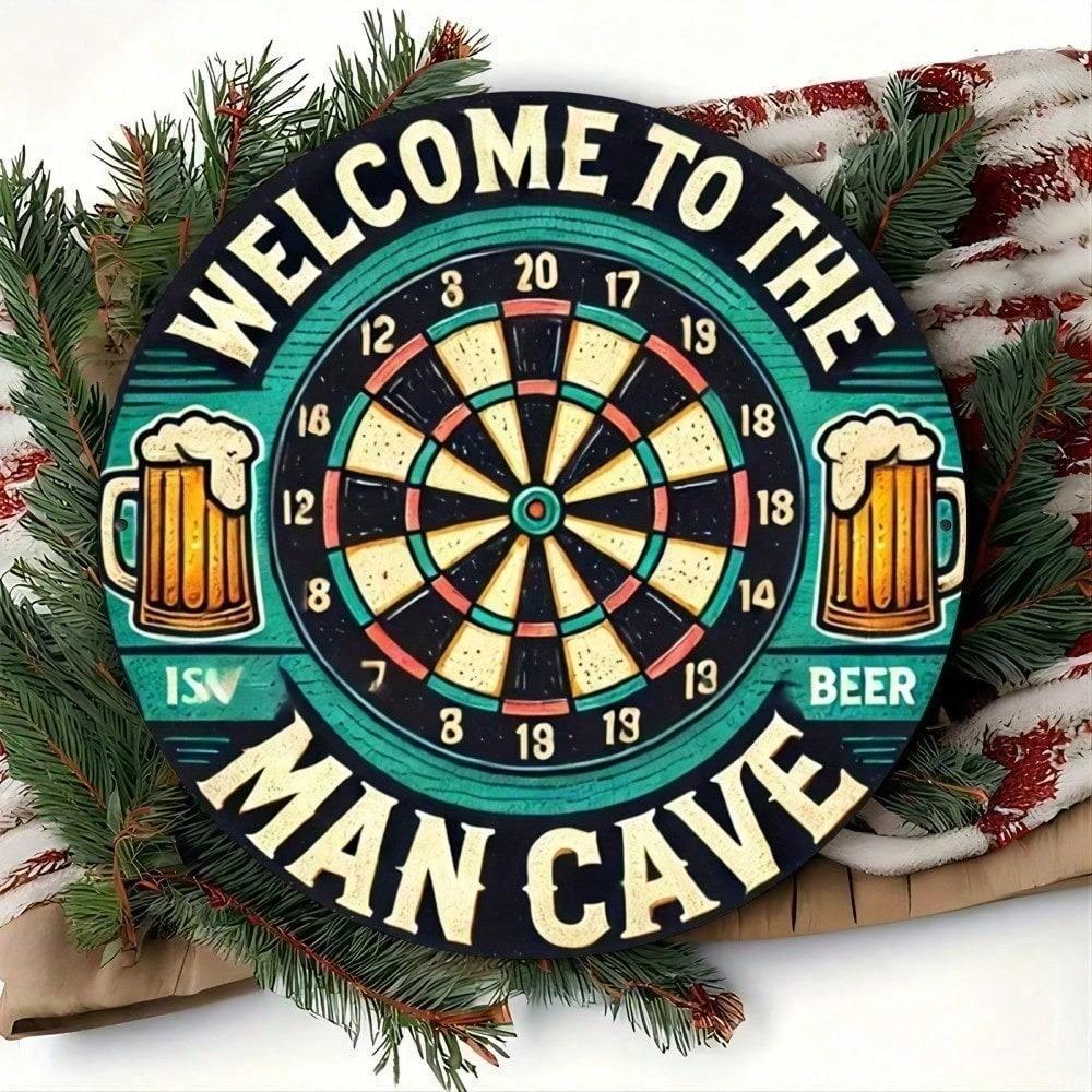 HIVEHERE 8x8 Inch Retro Metal Tin Sign Vintage Pub Beer Decor for Man Cave Bar Wall