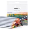 Marco Watercolor Colored 48 Coloring Book for Kids and Watercolor Pencil Set with Professional Soft Elementary School Colored Drawing Art Stationery