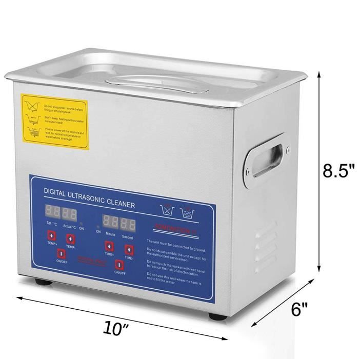 Nettoyeur Ultrasons Professionnel VEVOR 3L - Chauffage Nettoyage Ultrasonique avec Panier