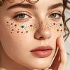 Rainbow Festival Face Stickers Metallic Freckle Heart Decals Waterproof Temporary Tattoos for Parties Festivals Photo Booths