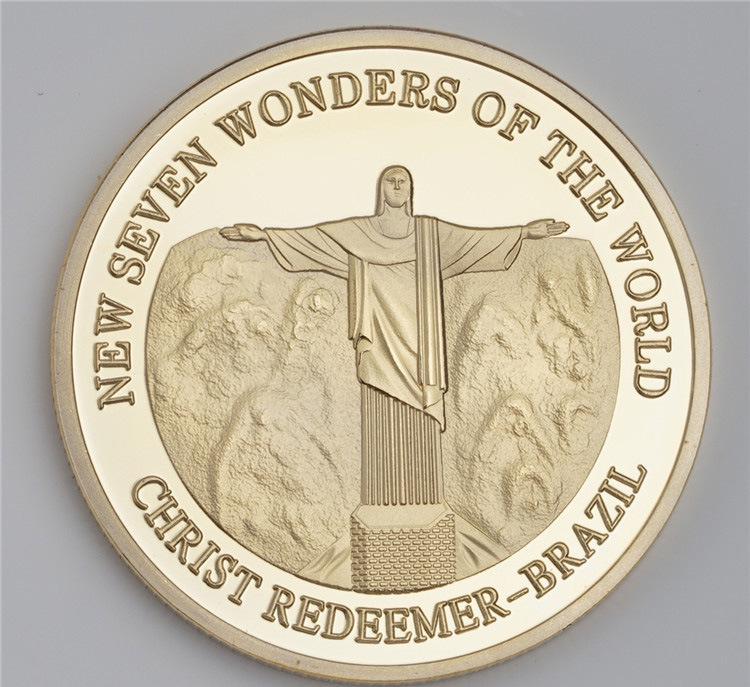 World Wonders Gold Coin: Roman Colosseum & Taj Mahal