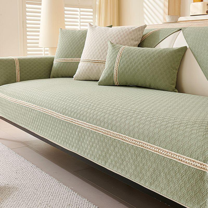 Chenille Kratzfest Maschinenwaschbar Rutschfest Creme Sofakissenbezug - Ganzjahres, High-End, Maßgefertigt